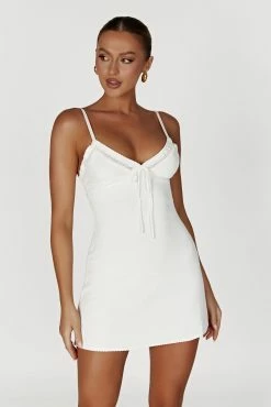 Ellis Pointelle Knit Mini Dress - White 17 Ellis Pointelle Knit Mini Dress - White -Meshki Shop 20221221 meshki moncherie pt2 katie3602