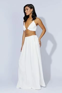 Colette Chain Maxi Dress - White 16 Colette Chain Maxi Dress - White -Meshki Shop 202220907 ecomm bonsoir5636