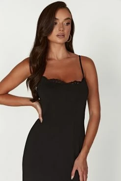 Amorette Lace Trim Maxi Dress - Black 15 Amorette Lace Trim Maxi Dress - Black -Meshki Shop 20230117 meshki ecomm content bridal nat5608