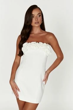 Brooks Rose Mini Dress - White 16 Brooks Rose Mini Dress - White -Meshki Shop 20230117 meshki ecomm content bridal nat6028