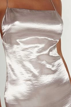 Whitney Wetlook Maxi Dress - Bronze -Meshki Shop 20230118 meshki ecomm bridal nat7269