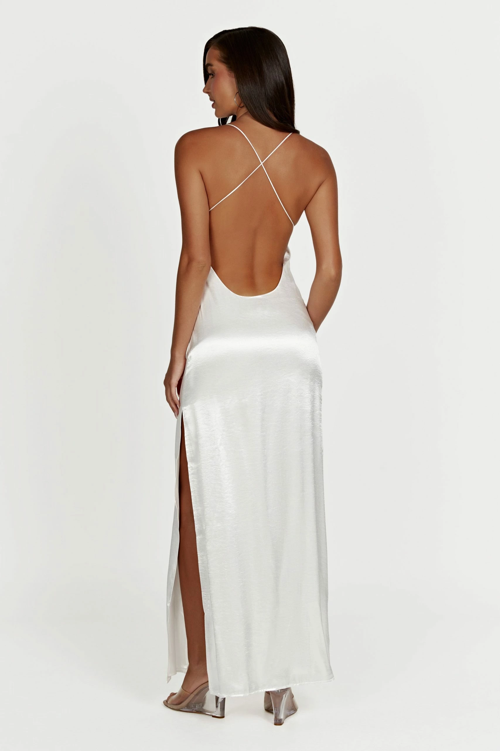 Whitney Wetlook Maxi Dress - White 3 Whitney Wetlook Maxi Dress - White