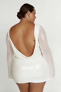 Nala Sequin Mini Dress - White 21 Nala Sequin Mini Dress - White -Meshki Shop 20230118 meshki ecomm bridal nat7444