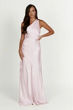 Calliope One Shoulder Maxi Dress - Crystal Rose