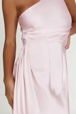 Calliope One Shoulder Maxi Dress - Crystal Rose -Meshki Shop 20230118 meshki ecomm bridal nat7665