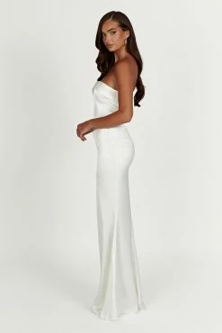 Kaitlin Strapless Gown - White -Meshki Shop 20230118 meshki ecomm bridal nat8192