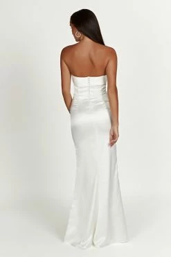 Kaitlin Strapless Gown - White -Meshki Shop 20230118 meshki ecomm bridal nat8204