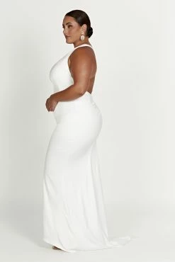 Harper One Shoulder Gown - White 16 Harper One Shoulder Gown - White -Meshki Shop 20230118 meshki ecomm bridal nat8402