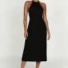 Adrienne Halter Neck Midi Dress - Black 1 Adrienne Halter Neck Midi Dress - Black -Meshki Shop 20230209 meshki ecomm zora katie11959
