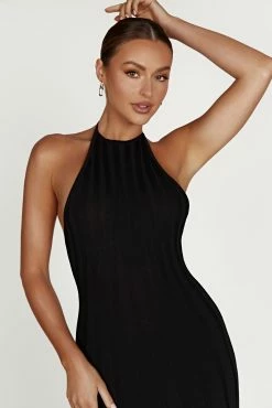 Adrienne Halter Neck Midi Dress - Black 11 Adrienne Halter Neck Midi Dress - Black -Meshki Shop 20230209 meshki ecomm zora katie11989