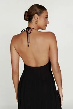 Adrienne Halter Neck Midi Dress - Black 13 Adrienne Halter Neck Midi Dress - Black -Meshki Shop 20230209 meshki ecomm zora katie11999