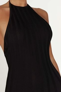 Adrienne Halter Neck Midi Dress - Black 15 Adrienne Halter Neck Midi Dress - Black -Meshki Shop 20230209 meshki ecomm zora katie12003