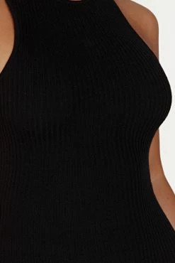 Sienna Knit Midi Dress - Black -Meshki Shop 20230209 meshki ecomm zora katie12114