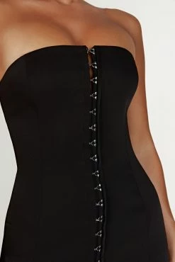 Ornella Hook And Eye Mini Dress - Black 13 Ornella Hook And Eye Mini Dress - Black -Meshki Shop 20230209 meshki ecomm zora katie12466