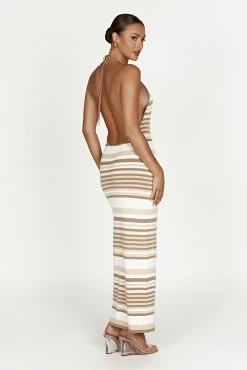 Brienne Stripe Maxi Dress - Cream 17 Brienne Stripe Maxi Dress - Cream -Meshki Shop 20230209 meshki ecomm zora katie13069