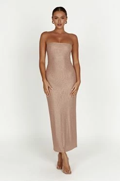 BSD Waverly Strapless Diamante Midi Dress - Nude 14 BSD Waverly Strapless Diamante Midi Dress - Nude -Meshki Shop 20230209 meshki ecomm zora katie13261