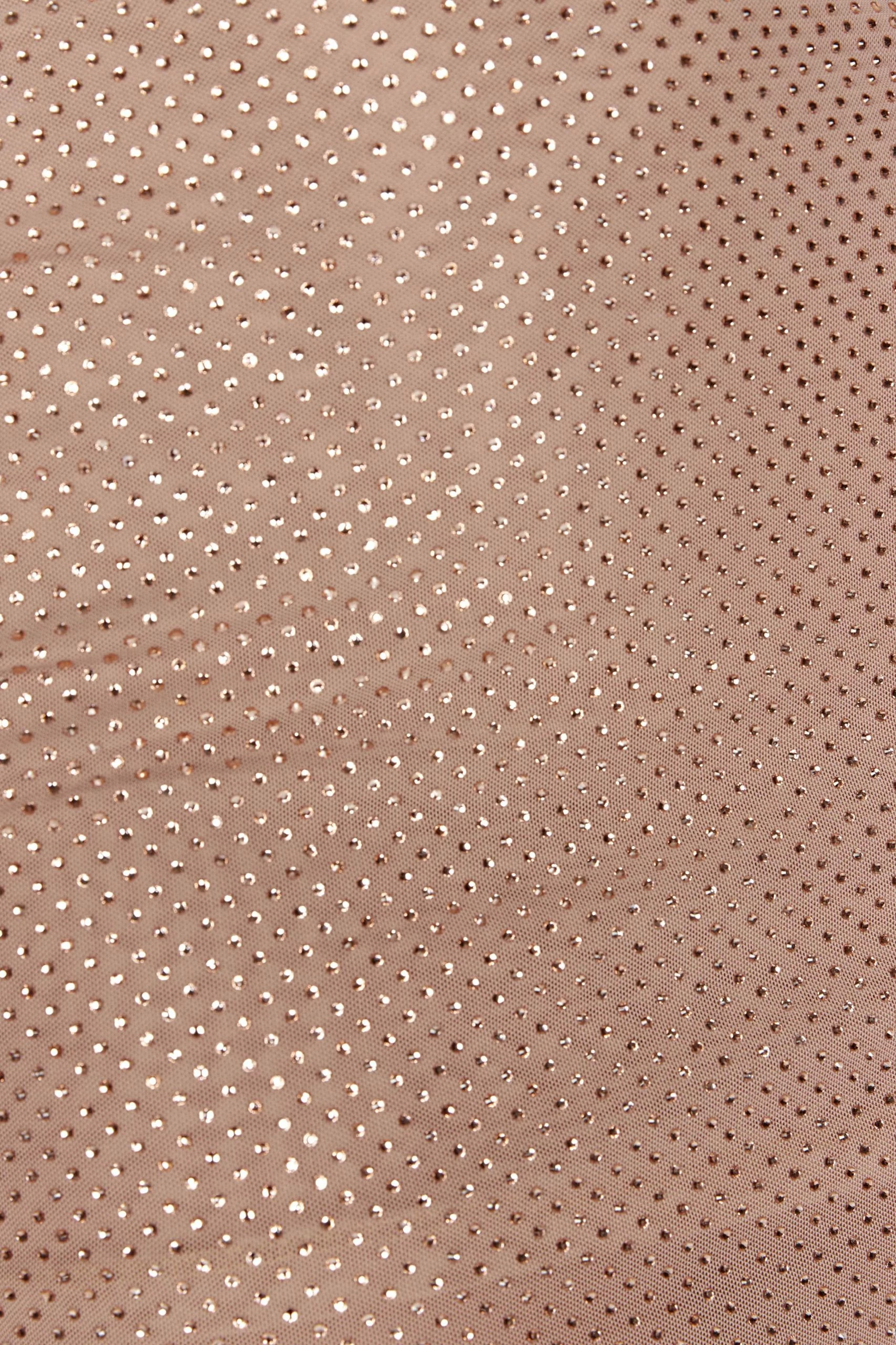 BSD Waverly Strapless Diamante Midi Dress - Nude 8 BSD Waverly Strapless Diamante Midi Dress - Nude - Image 7