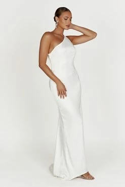 Harper One Shoulder Gown - White 15 Harper One Shoulder Gown - White -Meshki Shop 20230210 meshki ecomm zora katie 213726
