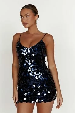BSD Romilly Sequin Mini Dress - Midnight Navy 16 BSD Romilly Sequin Mini Dress - Midnight Navy -Meshki Shop 20230210 meshki ecomm zora katie 214428