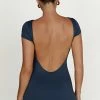 Reyna Recycled Nylon Backless Mini Dress - Midnight Navy 1 Reyna Recycled Nylon Backless Mini Dress - Midnight Navy -Meshki Shop 20230210 meshki ecomm zora katie 214524