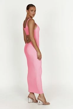 Hadley Backless Knit Maxi Dress - Candy Pink -Meshki Shop 20230210 meshki ecomm zora katie 214590 d463d157 fe36 43d9 9d1a d71f7b03d497