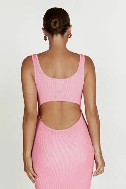 Hadley Backless Knit Maxi Dress - Candy Pink -Meshki Shop 20230210 meshki ecomm zora katie 214613 14154f8a 7761 4e71 b77e 568ab884acfb