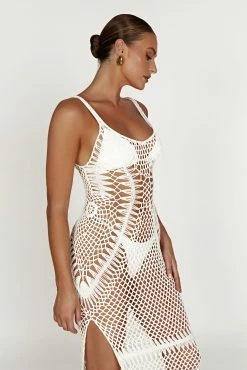 BSD Josephine Crochet Maxi Dress - White -Meshki Shop 20230210 meshki ecomm zora katie 215114