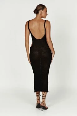 Shae Scoop Neck Knit Midi Dress - Black -Meshki Shop 20230216 meshki ecomm refresh katie0054