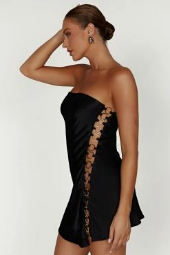 Maura Ring Mini Dress - Black -Meshki Shop 20230216 meshki ecomm refresh katie0149