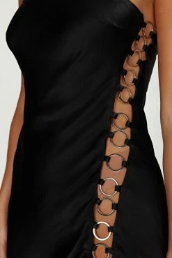 Maura Ring Mini Dress - Black -Meshki Shop 20230216 meshki ecomm refresh katie0156