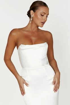Alanis Strapless Maxi Dress - White -Meshki Shop 20230216 meshki ecomm refresh katie0334