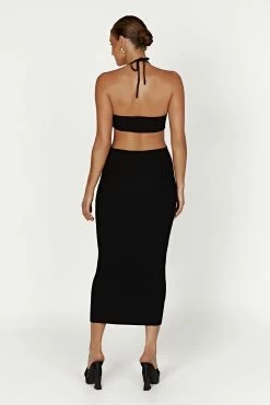 Morgan Halter Knit Midi Dress - Black 12 Morgan Halter Knit Midi Dress - Black -Meshki Shop 20230216 meshki ecomm refresh katie0469