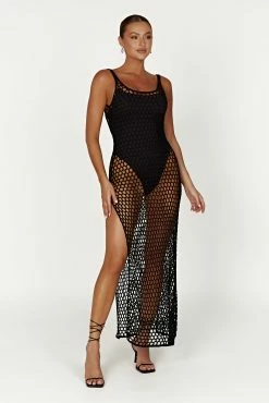 BSD Bodhi Crochet Maxi Dress - Black