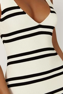 Henrietta Stripe Knit Maxi Dress - Black/White 12 Henrietta Stripe Knit Maxi Dress - Black/White -Meshki Shop 20230317 meshki ecomm linen katie1948