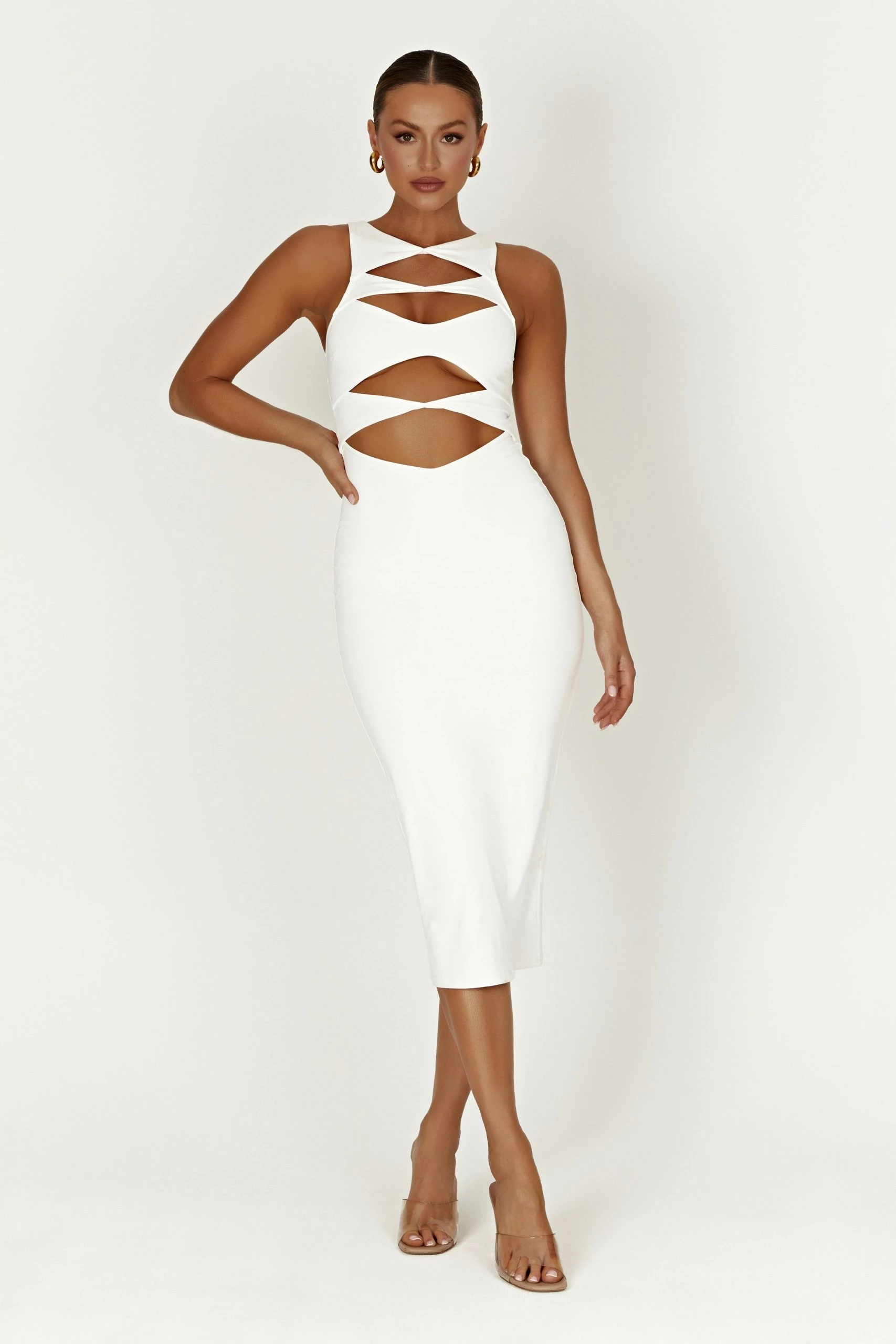 Chloe Cut Out Maxi Dress - White 8 Chloe Cut Out Maxi Dress - White - Image 6