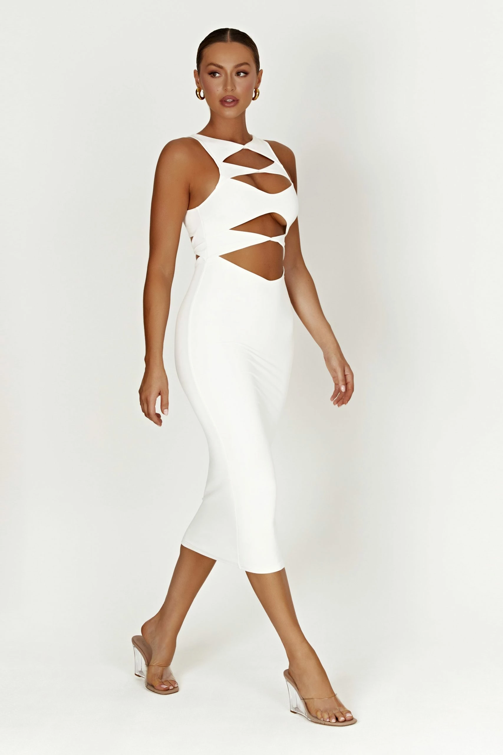 Chloe Cut Out Maxi Dress - White 6 Chloe Cut Out Maxi Dress - White - Image 4