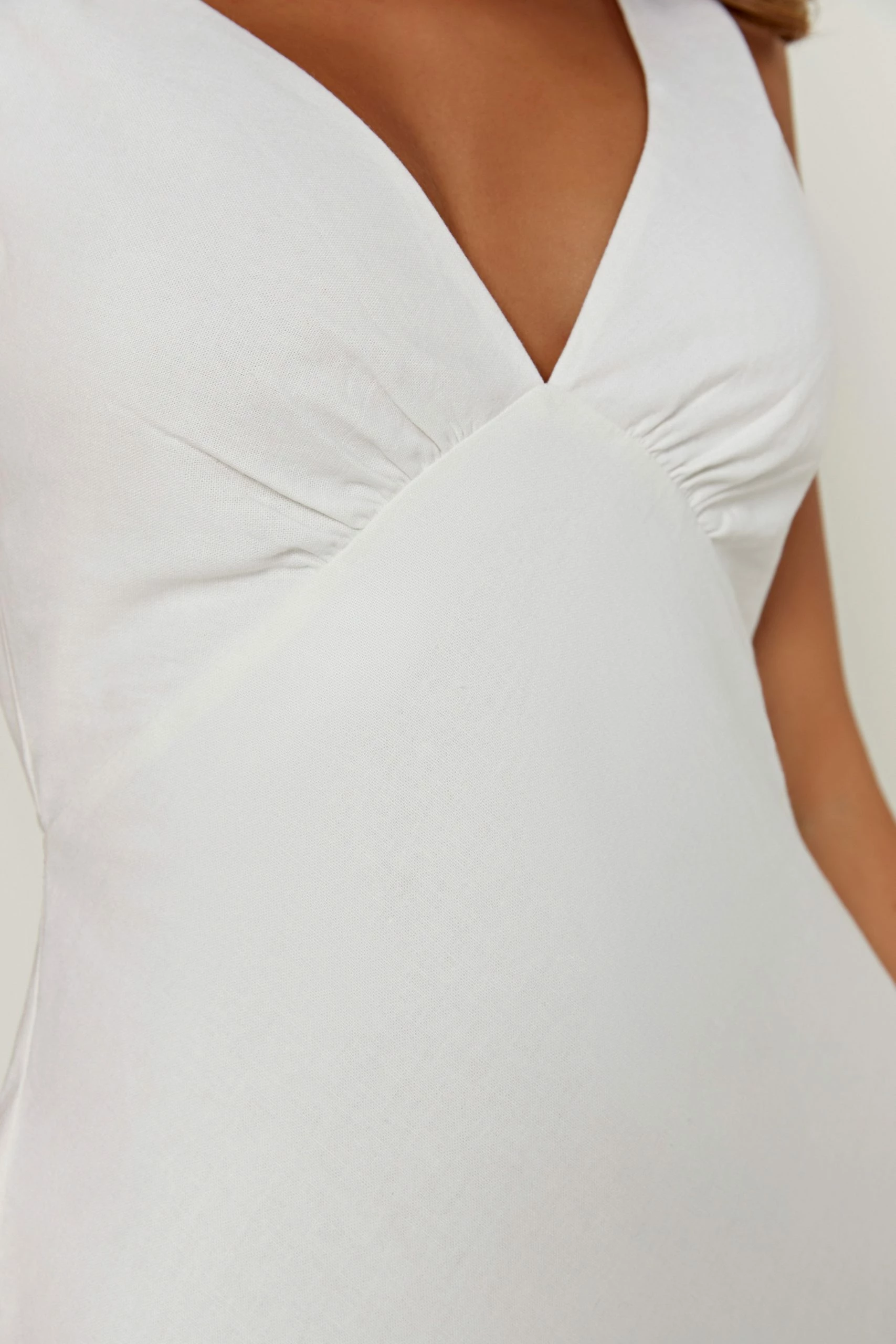 Nessa Linen Mini Dress - White 9 Nessa Linen Mini Dress - White - Image 7