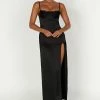 Zuleyka Satin Maxi Dress - Black -Meshki Shop 20230330 meshki ecomm winter katite0782