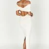 Terese Off Shoulder Knit Maxi Dress - Cream -Meshki Shop 20230330 meshki ecomm winter katite1032