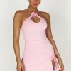 BSD Adeline Rose Halter Mini Dress - Baby Pink