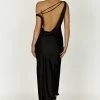Yvette Slip Maxi Dress With Asymmetrical Hem - Black -Meshki Shop 20230417 meshki ecomm new luxelounge2583
