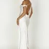 Yvette Slip Maxi Dress With Asymmetrical Hem - White 1 Yvette Slip Maxi Dress With Asymmetrical Hem - White -Meshki Shop 20230417 meshki ecomm new luxelounge2631