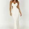 Minerva Cut Out Knit Maxi Dress - Ivory