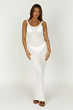 Abbey Ladder Knit Cowl Maxi Dress - White 13 Abbey Ladder Knit Cowl Maxi Dress - White -Meshki Shop 20230418 meshki ecomm deesee katie4356
