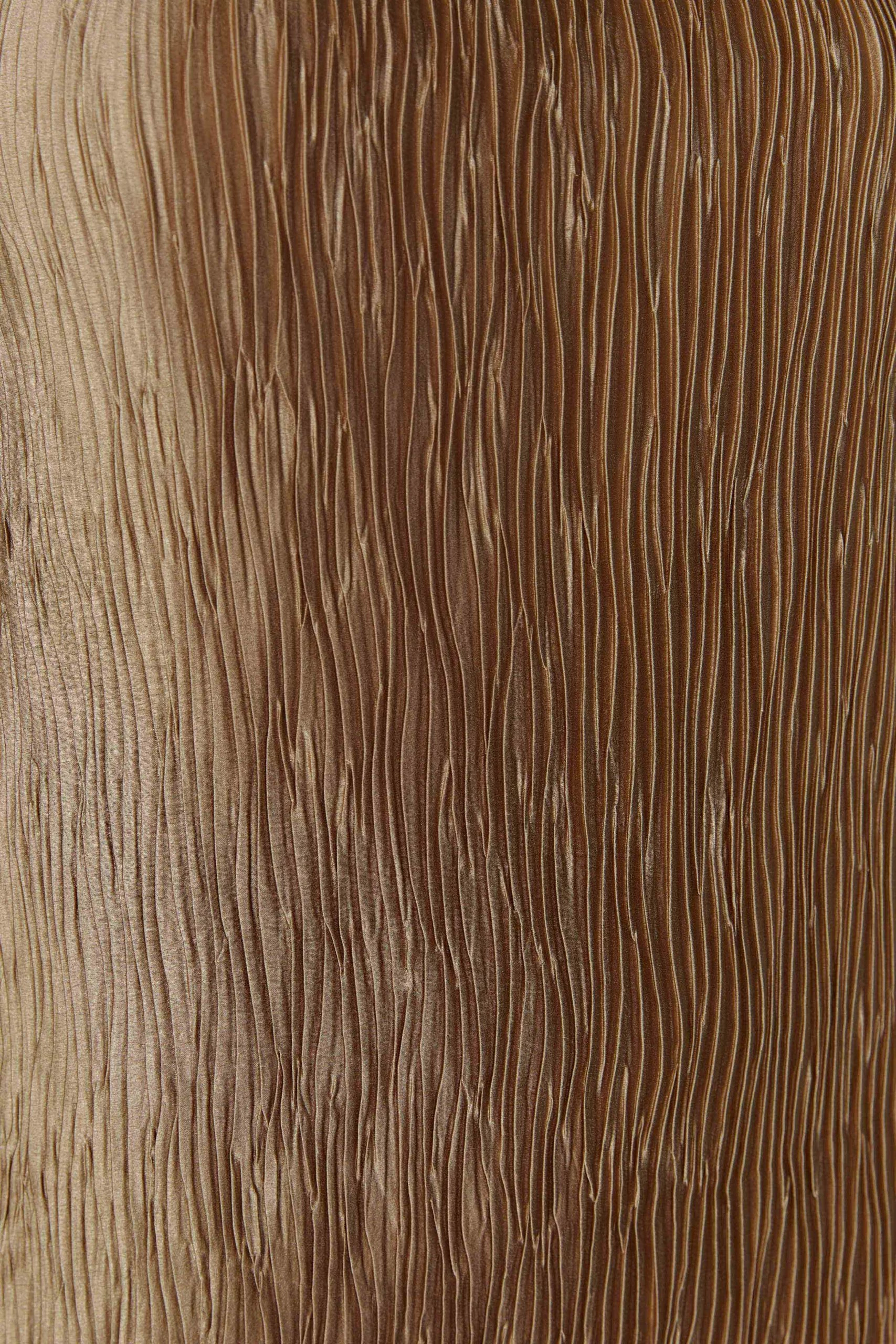 BSD Athena Plisse Mini Shift Dress - Bronze 9 BSD Athena Plisse Mini Shift Dress - Bronze - Image 7