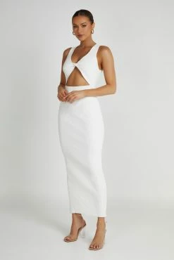 Kaesha Knit Maxi Dress - White -Meshki Shop 20230515 meshki ecomm new reshoots10150