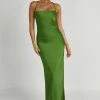 Sydney Straight Neck Slip Maxi Dress - Emerald -Meshki Shop 20230515 meshki ecomm new reshoots10210