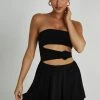 BSD Montanna Strapless Rose Mini Dress - Black 1 BSD Montanna Strapless Rose Mini Dress - Black -Meshki Shop 20230515 meshki ecomm new reshoots10583