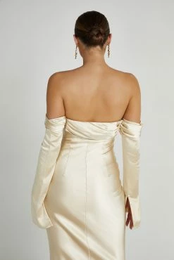 Giselle Off Shoulder Cowl Neck Maxi Dress - Gold 17 Giselle Off Shoulder Cowl Neck Maxi Dress - Gold -Meshki Shop 20230515 meshki ecomm new reshoots11028