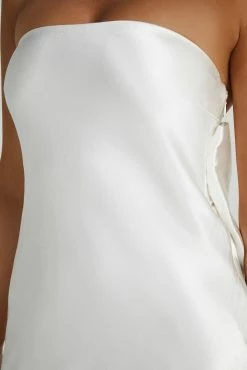 Rochelle Bow Back Satin Maxi Dress - White -Meshki Shop 20230515 meshki ecomm new reshoots11149